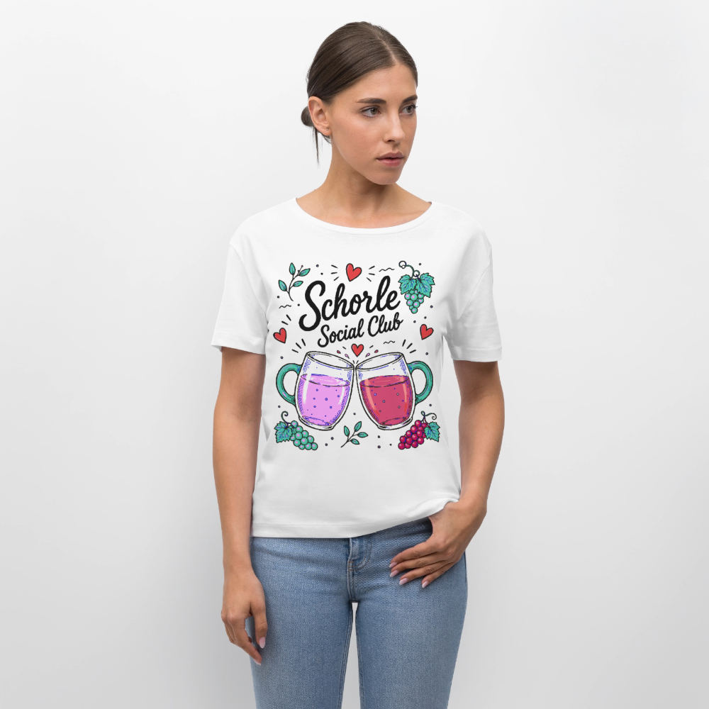 Schorle Social Club – Rundhals Frauen Bio-T-Shirt - Weiß
