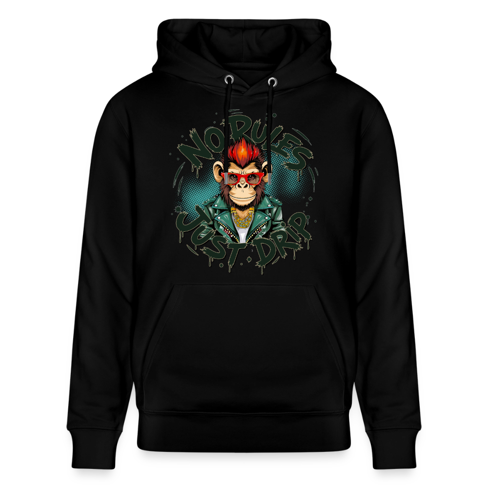 Monkey No Rules Design – Unisex Bio-Hoodie - Schwarz