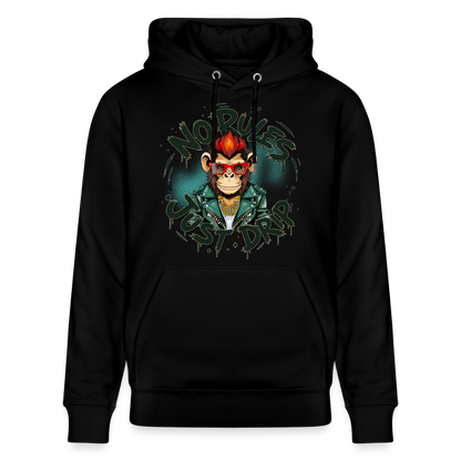 Monkey No Rules Design – Unisex Bio-Hoodie - Schwarz