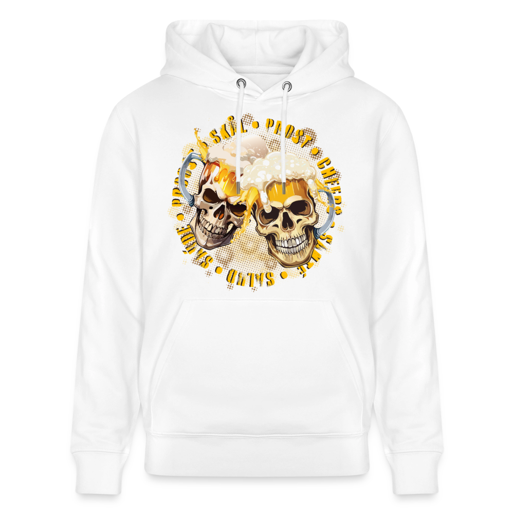 Party Skull Design – Unisex Bio-Hoodie - Weiß