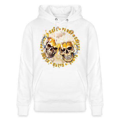 Party Skull Design – Unisex Bio-Hoodie - Weiß