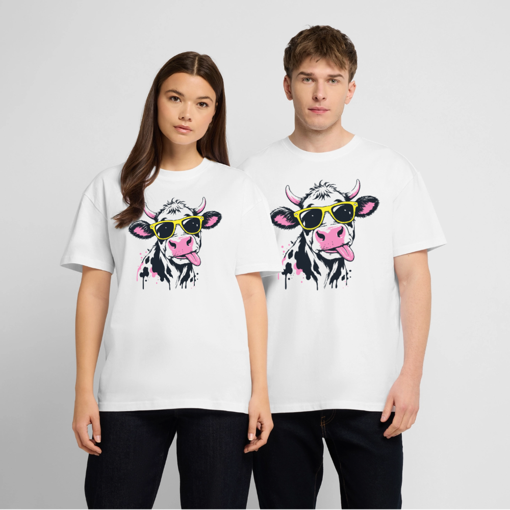 Street Cow Design – Oversized Unisex Bio T-Shirt - Weiß