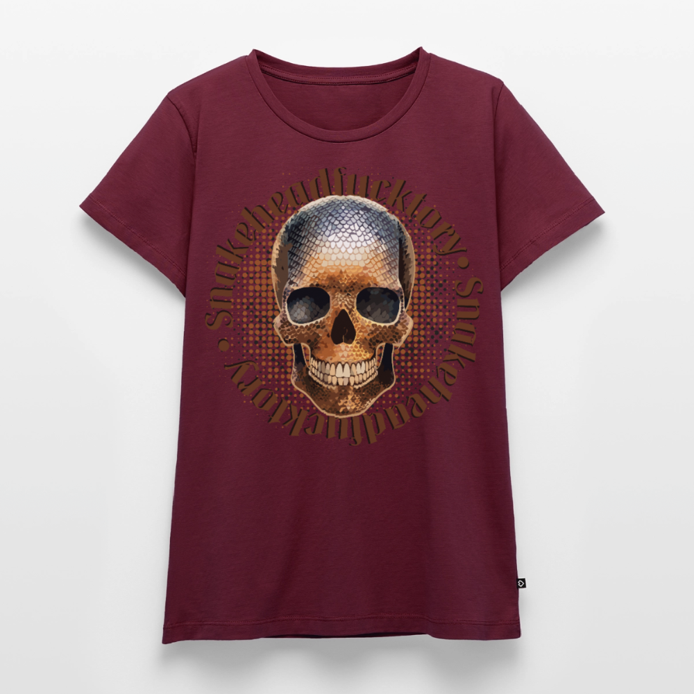 Snake Skull Design – Frauen Premium T-Shirt - Burgunderrot