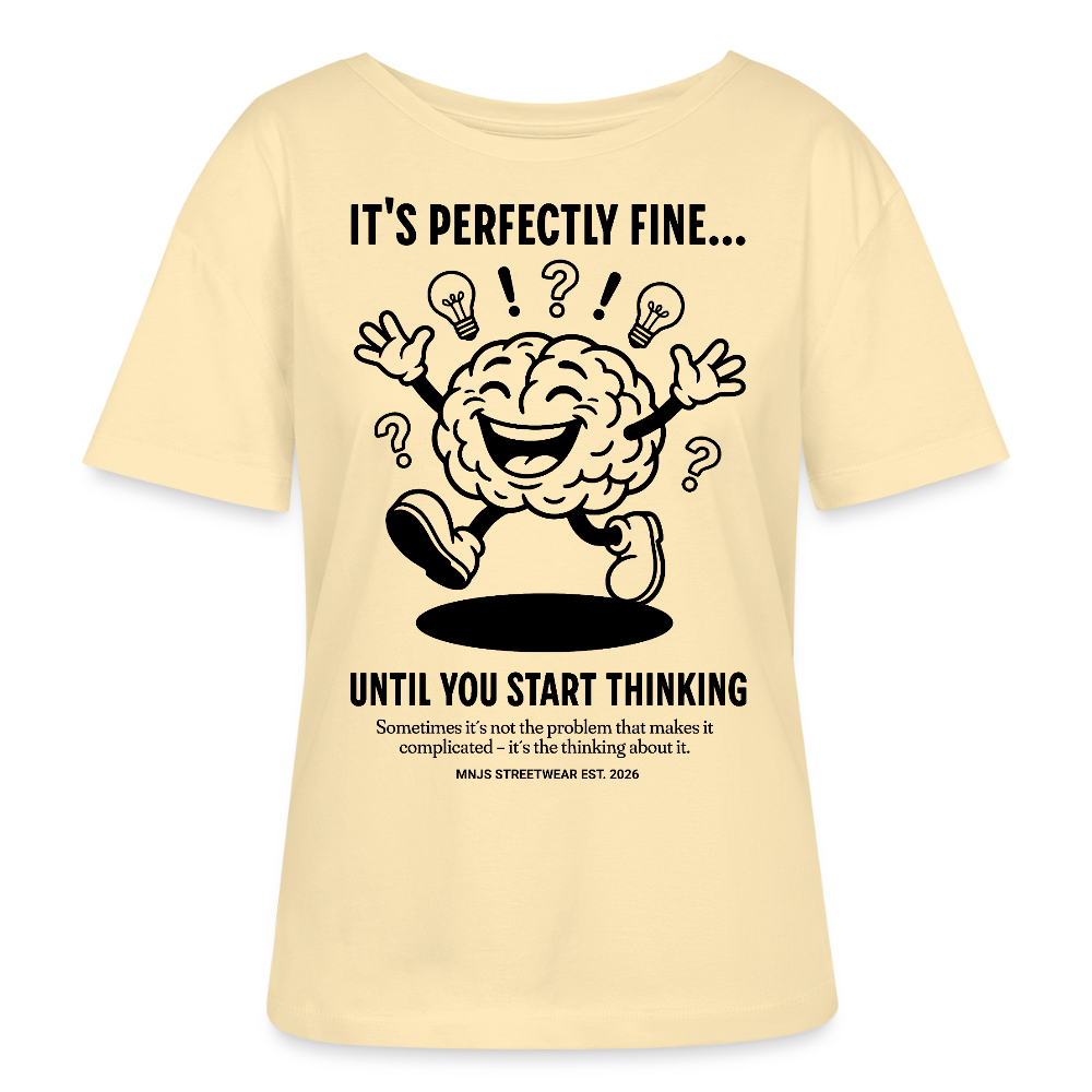 Brain Design – Rundhals Frauen Bio-T-Shirt - Creme