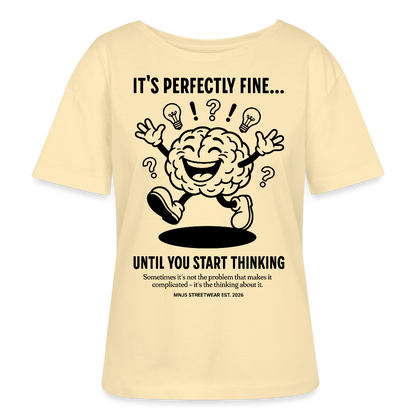 Brain Design – Rundhals Frauen Bio-T-Shirt - Creme