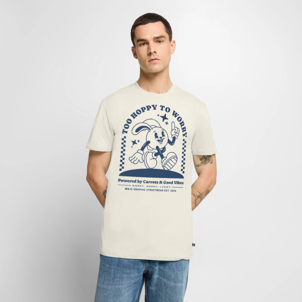 Too Hoppy Too Worry Design – Männer Premium T-Shirt - Naturweiß