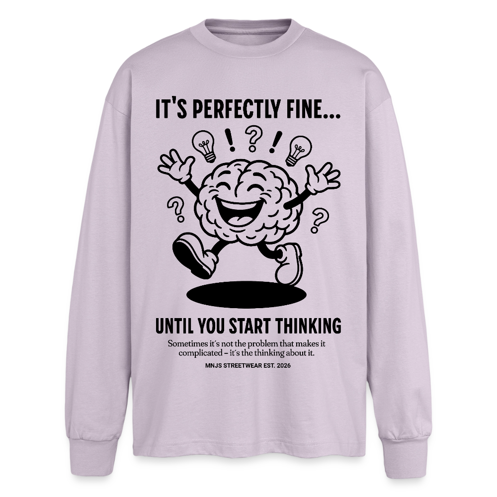 Brain Design – Oversized Langarmshirt - verblasstes Lila