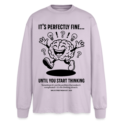 Brain Design – Oversized Langarmshirt - verblasstes Lila