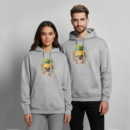 Pineapple Skull Design - Oversized Unisex Hoodie - Grau meliert