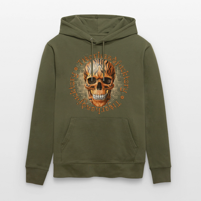 Tiger skull Design – Unisex Bio-Hoodie - Khaki Grün