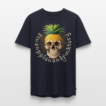 Pineapple Skull Design - Männer Premium T-Shirt - Navy