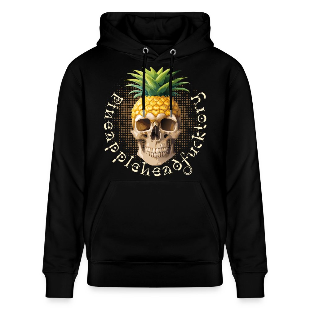 Pineapple Skull Design - Unisex Bio-Hoodie - Schwarz