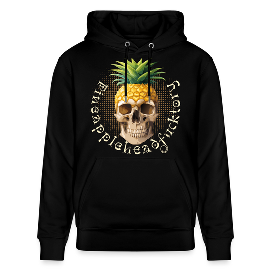 Pineapple Skull Design - Unisex Bio-Hoodie - Schwarz