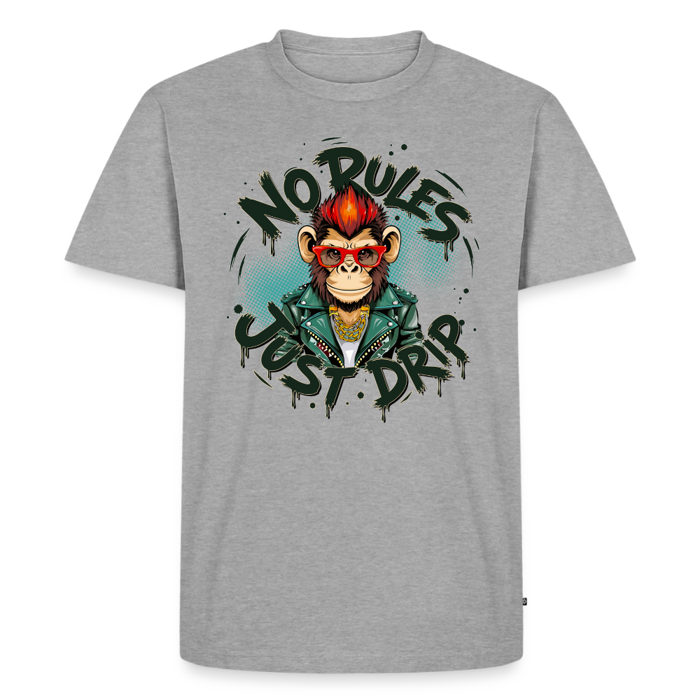 Monkey No Rules Design – Männer Premium T-Shirt - Grau meliert