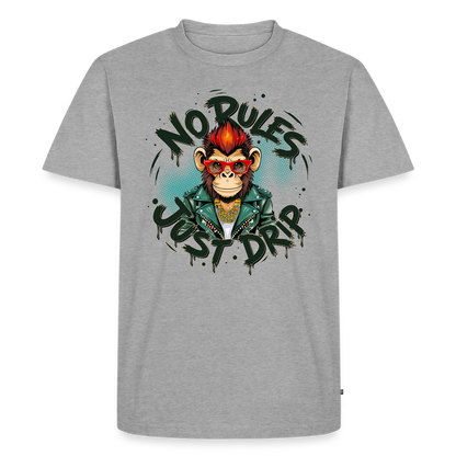 Monkey No Rules Design – Männer Premium T-Shirt - Grau meliert