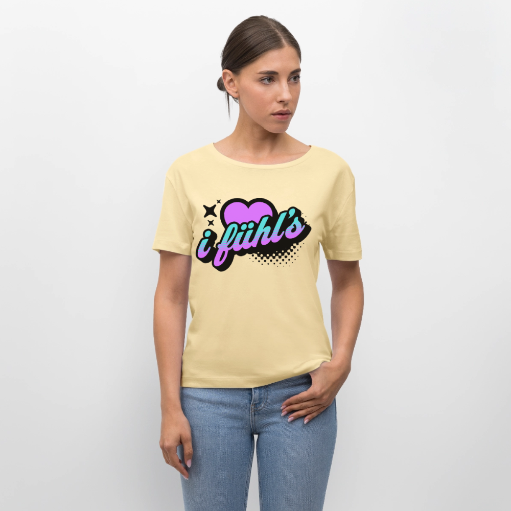 i fühl‘s Design – Rundhals Frauen Bio-T-Shirt - Creme