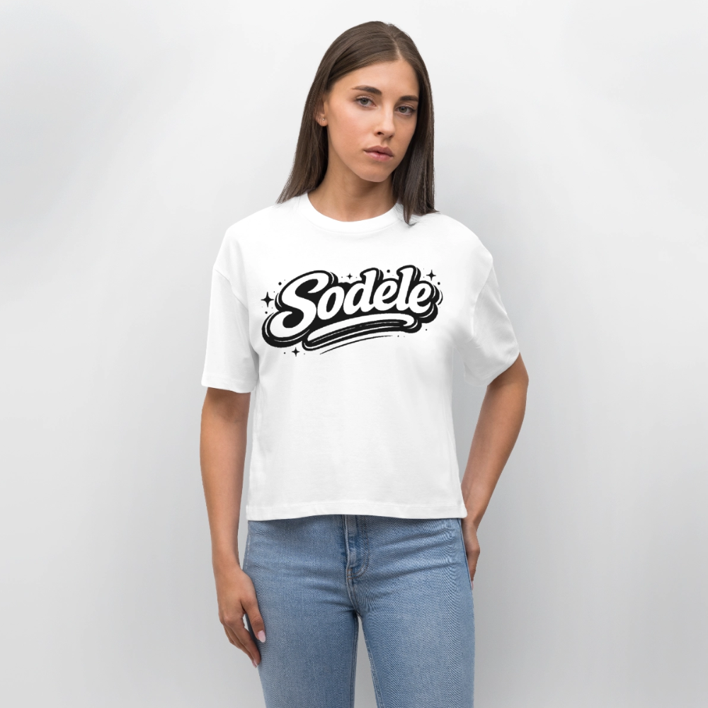 Sodele Design – Frauen Boxy Bio-T-Shirt - Weiß