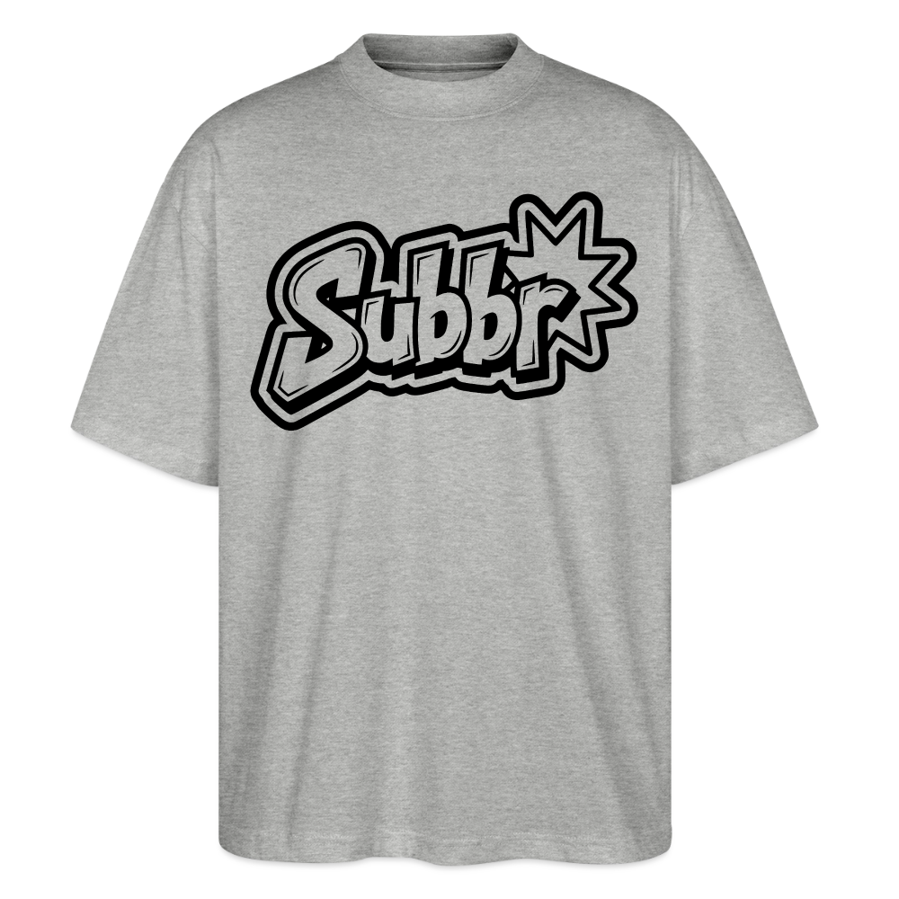 Subbr Design – Oversized Unisex Bio T-Shirt - Grau meliert