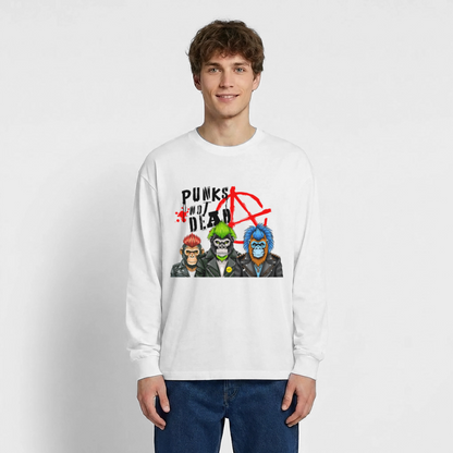 Punks Not Dead Design – Oversized Langarmshirt - Weiß