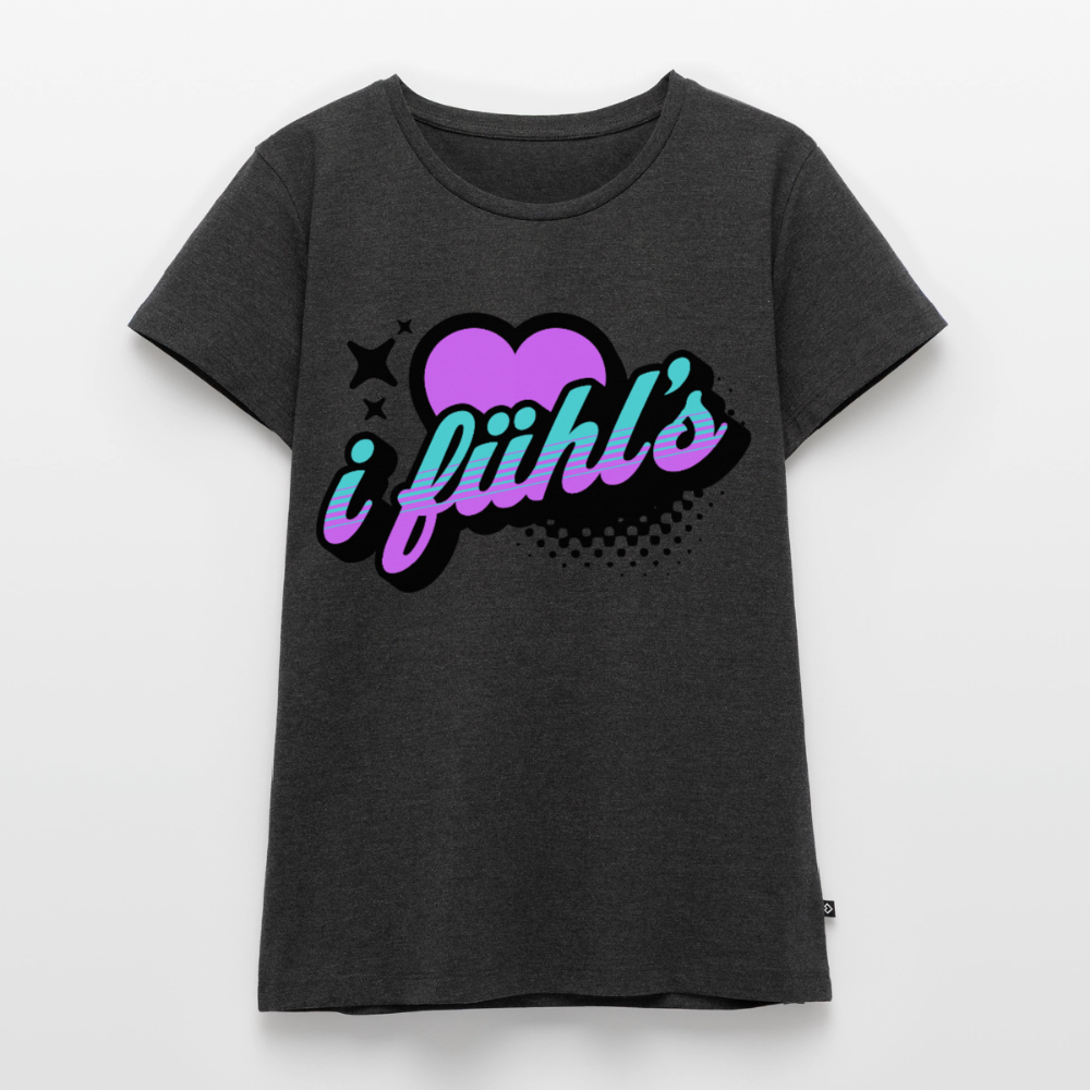 i fühl‘s Design – Frauen Premium T-Shirt - Anthrazit meliert