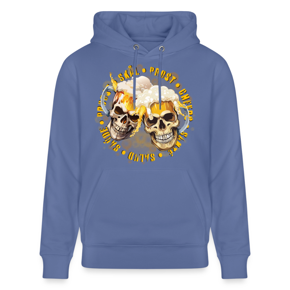 Party Skull Design – Unisex Bio-Hoodie - Blau