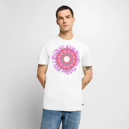 Mandala Pink Design – Männer Premium T-Shirt - Weiß