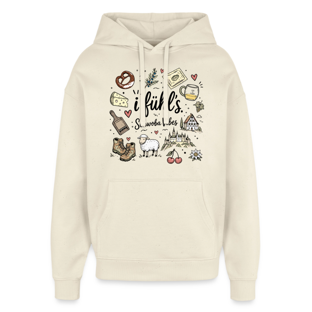 Alb Liebe Design – Oversized Unisex Hoodie - Natur