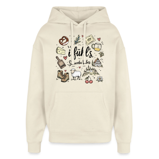 Alb Liebe Design – Oversized Unisex Hoodie - Natur