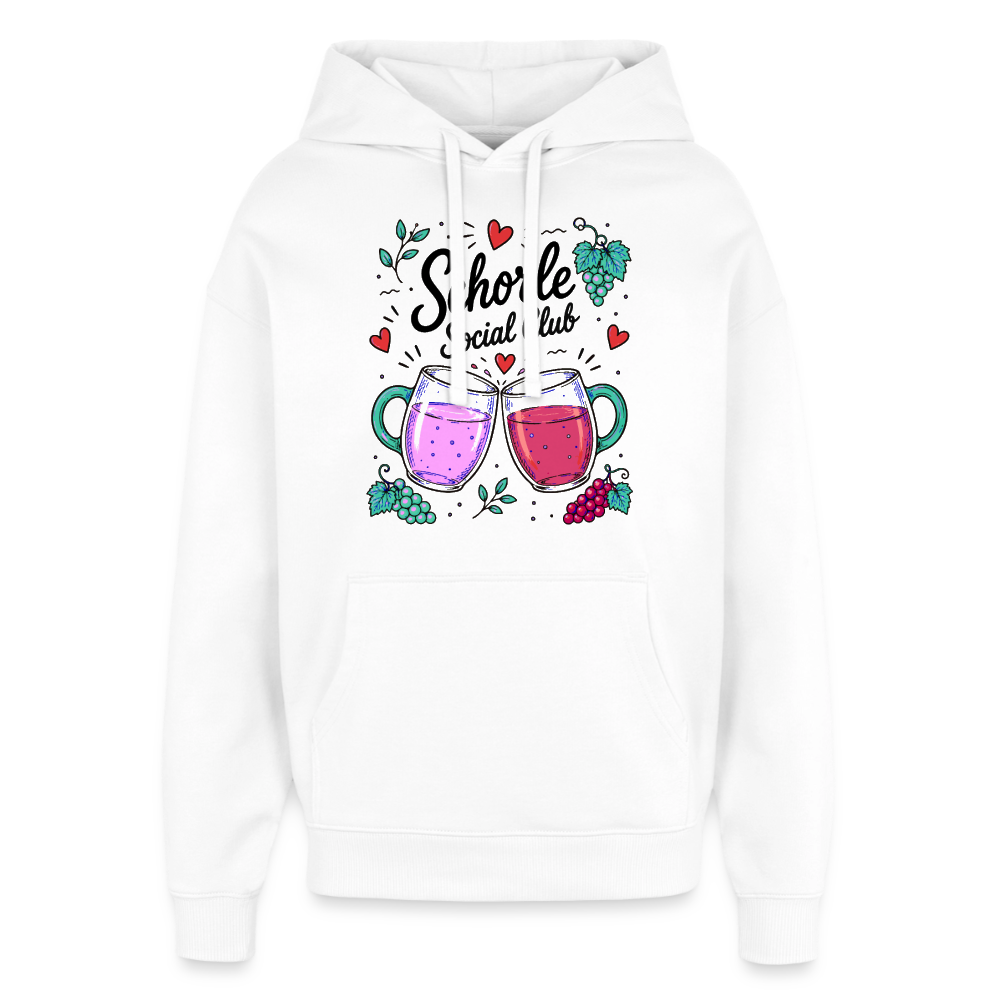 Schorle Social Club – Oversized Unisex Hoodie - Weiß