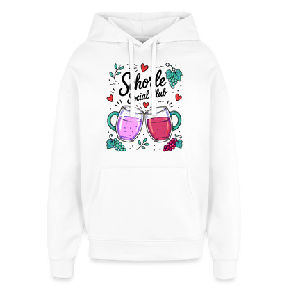 Schorle Social Club – Oversized Unisex Hoodie - Weiß