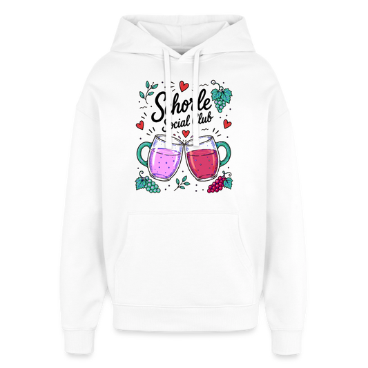 Schorle Social Club – Oversized Unisex Hoodie - Weiß