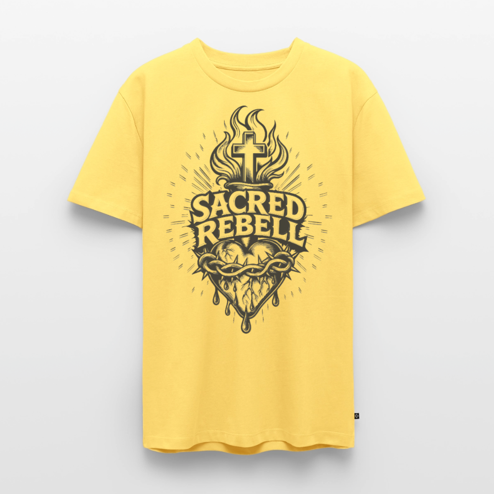 Sacred Rebell Design – Männer Premium T-Shirt - Pastellgelb