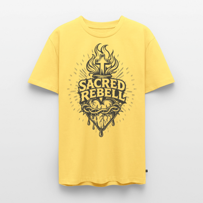Sacred Rebell Design – Männer Premium T-Shirt - Pastellgelb