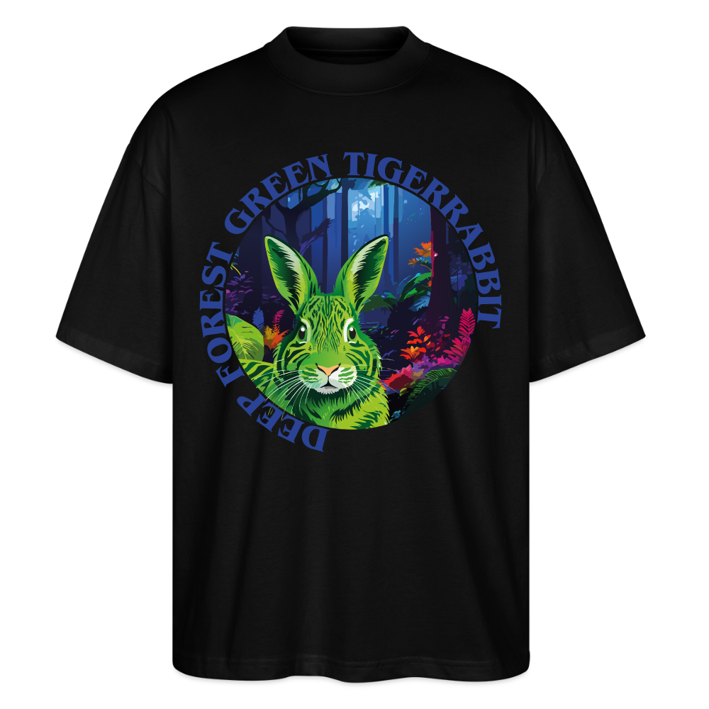 Tiger Rabbit Design – Oversized Unisex Bio T-Shirt - Schwarz