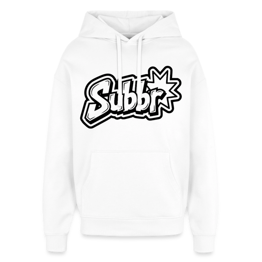 Suburb Design – Oversized Unisex Hoodie - Weiß