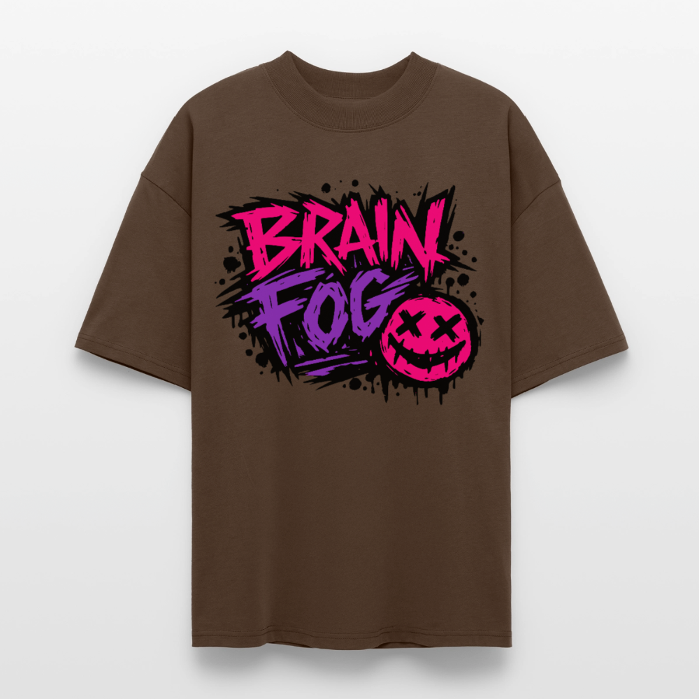 Brain Fog Design – Oversized Unisex Bio T-Shirt - Dunkelbraun
