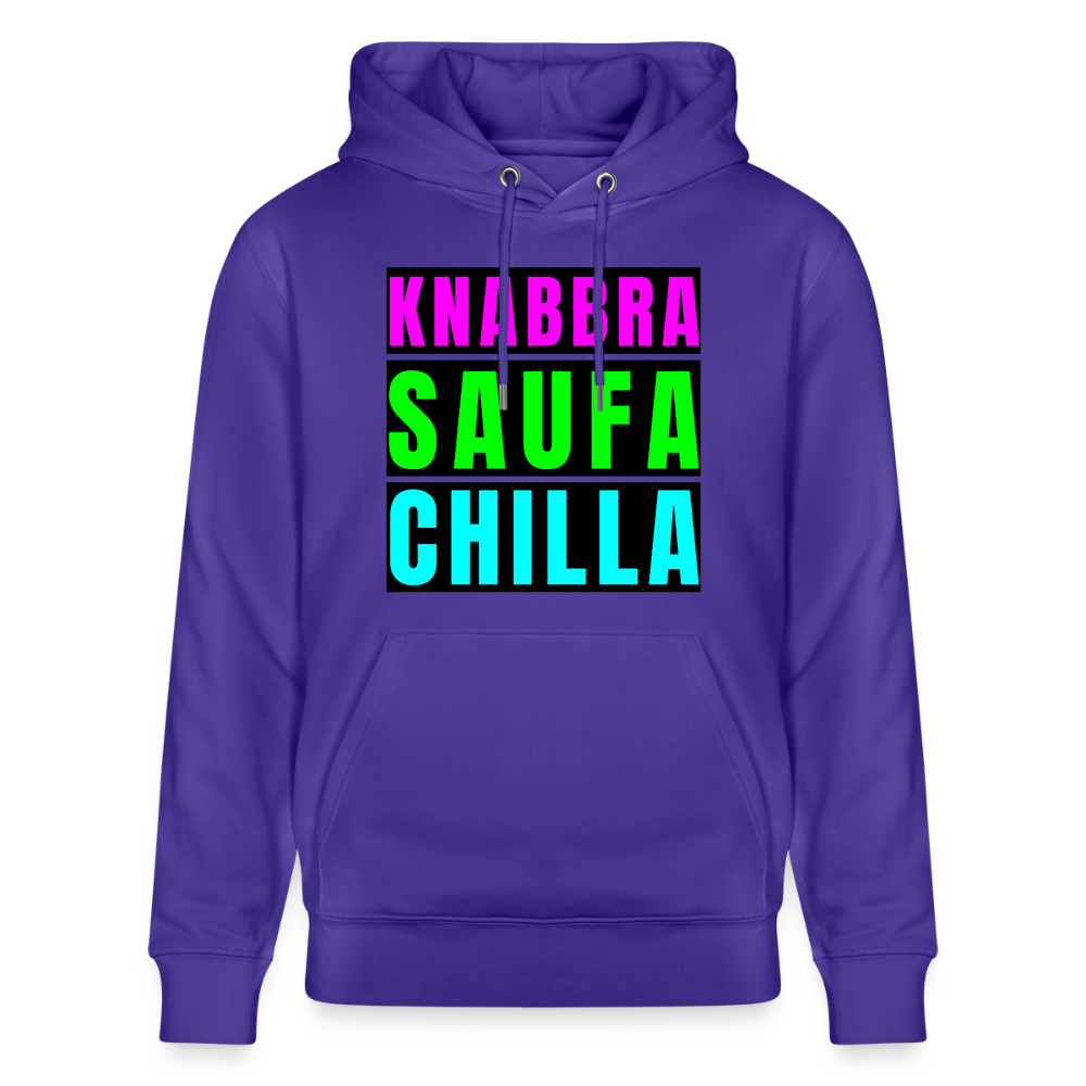 Knabbra Saufa Chilla Design – Unisex Bio-Hoodie - Purple Love 