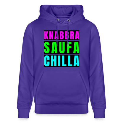 Knabbra Saufa Chilla Design – Unisex Bio-Hoodie - Purple Love 