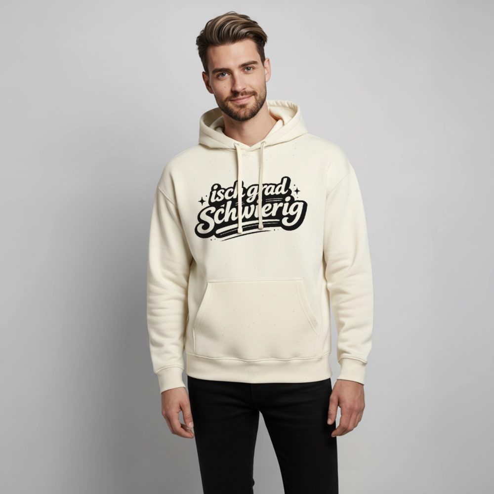 Isch grad schwierig Design – Oversized Unisex Hoodie - Natur