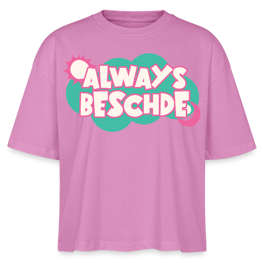 Always Beschde Design – Frauen Boxy Bio-T-Shirt - Pink