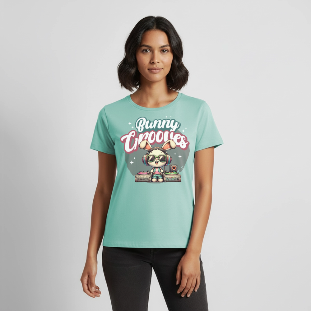 Bunny Grooves Design – Frauen Premium T-Shirt - Mint 