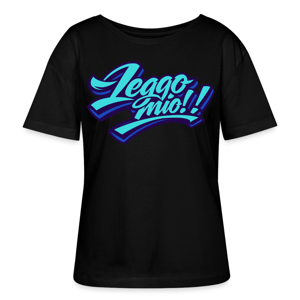 Leggomio Design – Rundhals Frauen Bio-T-Shirt - Schwarz