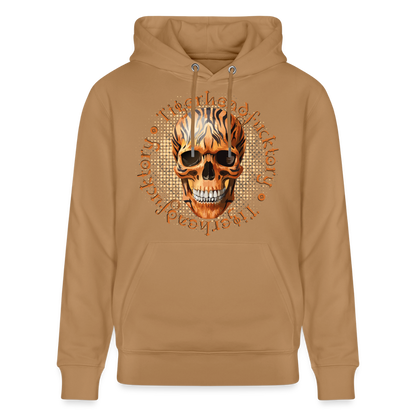 Tiger skull Design – Unisex Bio-Hoodie - Karamell 