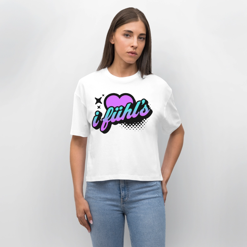 i fühl‘s Design – Frauen Boxy Bio-T-Shirt - Weiß