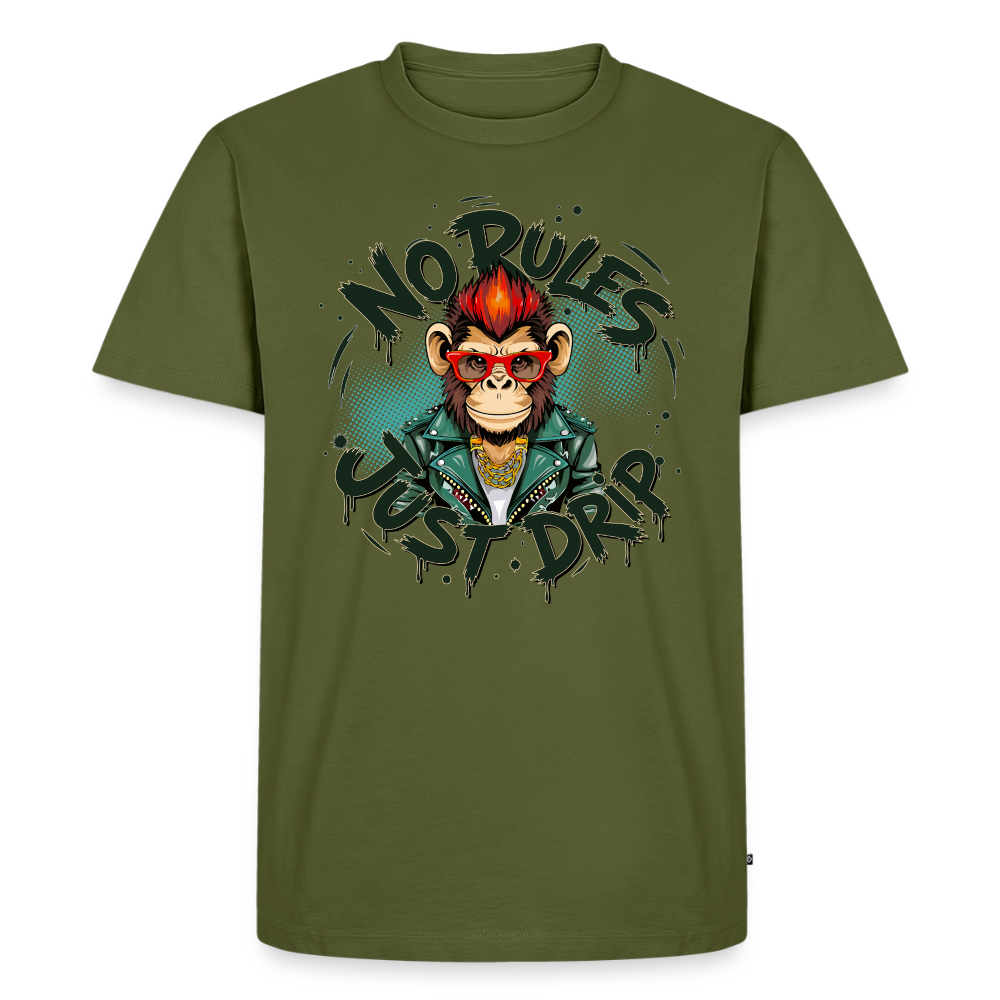Monkey No Rules Design – Männer Premium T-Shirt - Khaki