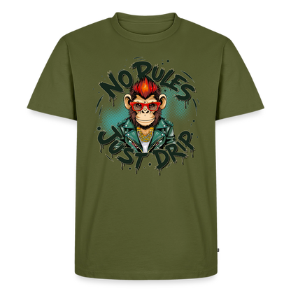 Monkey No Rules Design – Männer Premium T-Shirt - Khaki