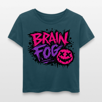 Brain Fog design – Rundhals Frauen Bio-T-Shirt - Dunkles Petrol