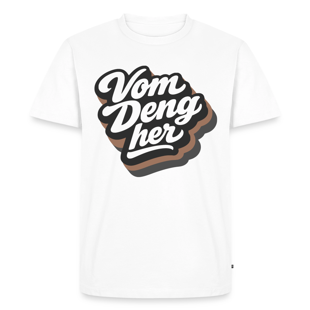 Vom Deng her Design – Männer Premium T-Shirt - Weiß