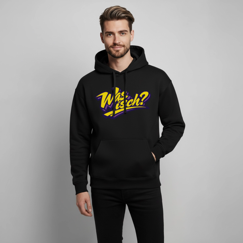 Was isch? Design – Oversized Unisex Hoodie - Schwarz