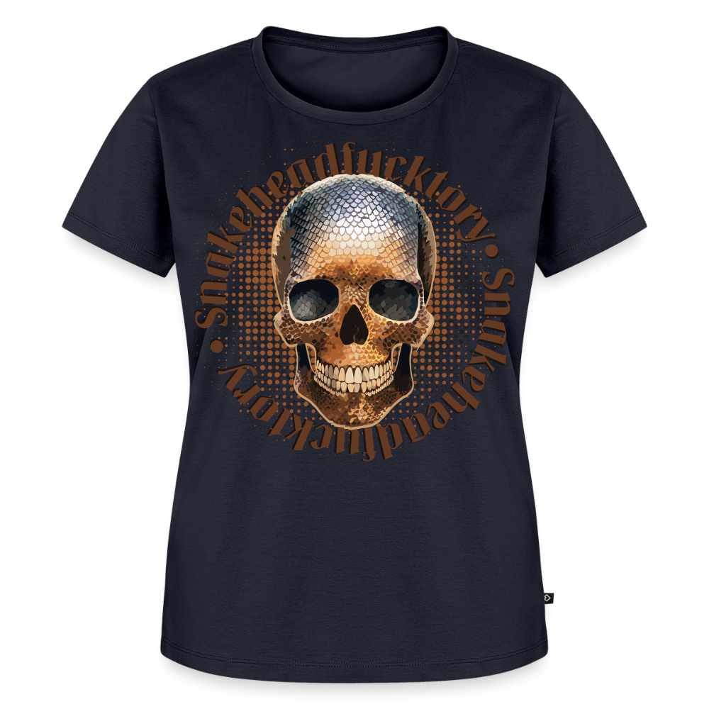 Snake Skull Design – Frauen Premium T-Shirt - Navy